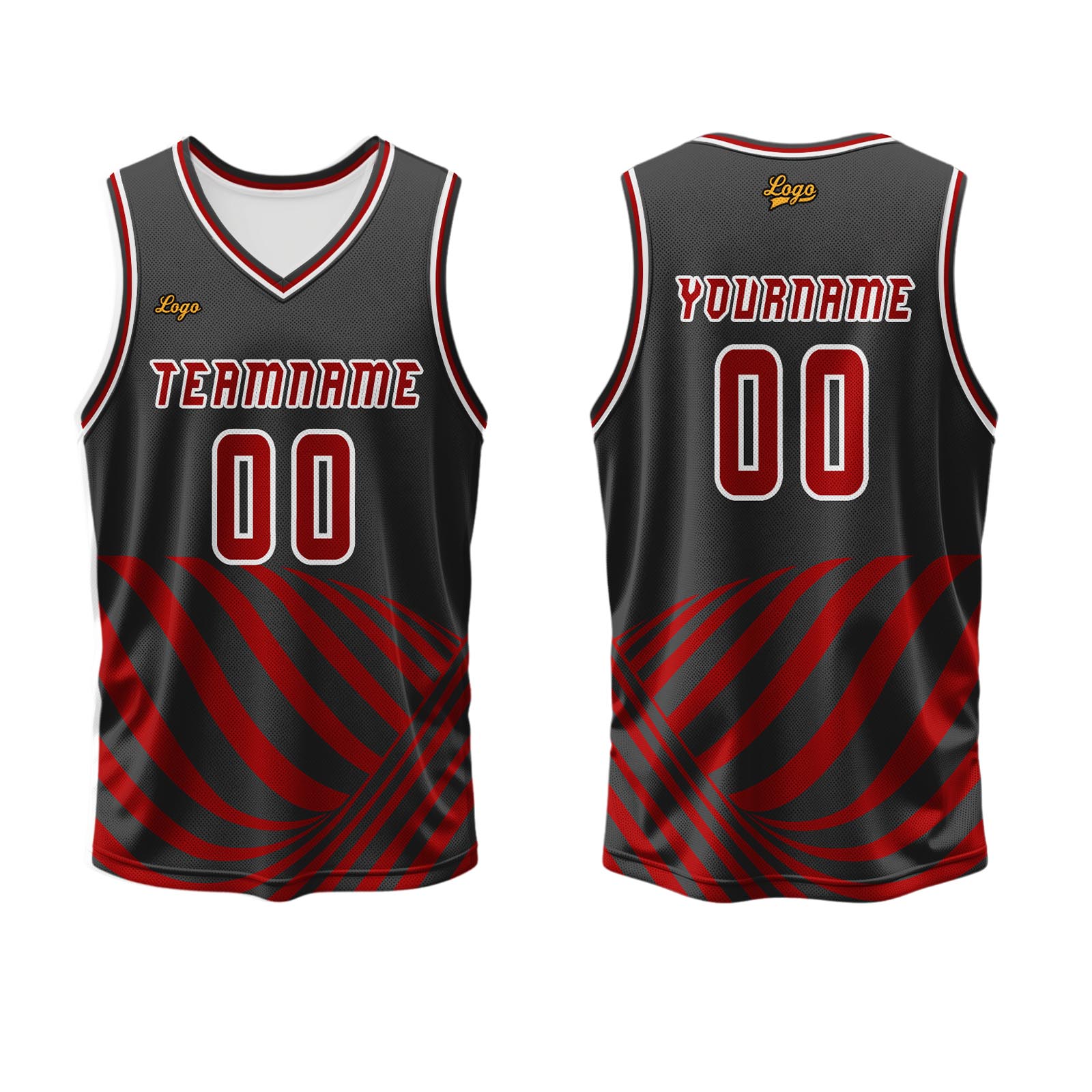 Custom Red Basketball Jersey Uniform Suit Printed Your Logo Name Number enthsush