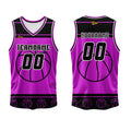 Custom White Purple Basketball Jersey Uniform Suit Printed Your Logo Name Number enthsush