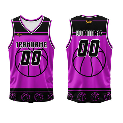 Custom White Purple Basketball Jersey Uniform Suit Printed Your Logo Name Number enthsush