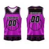 Custom White Purple Basketball Jersey Uniform Suit Printed Your Logo Name Number