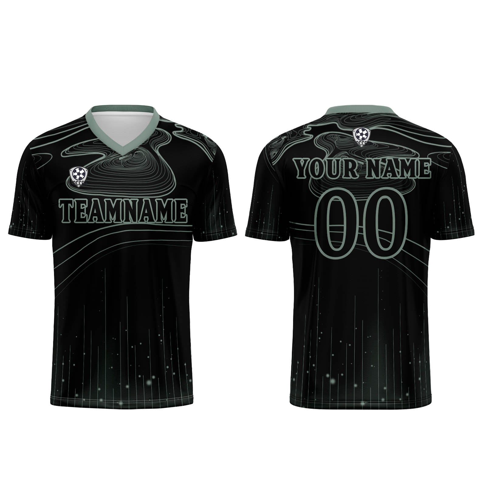 Custom Black Light Green Soccer Jerseys for Men Women Personalized Soccer Uniforms for Adult and Kid enthsush