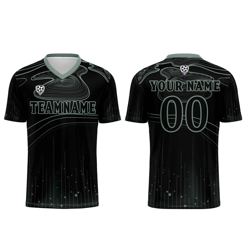 Custom Black Light Green Soccer Jerseys for Men Women Personalized Soccer Uniforms for Adult and Kid