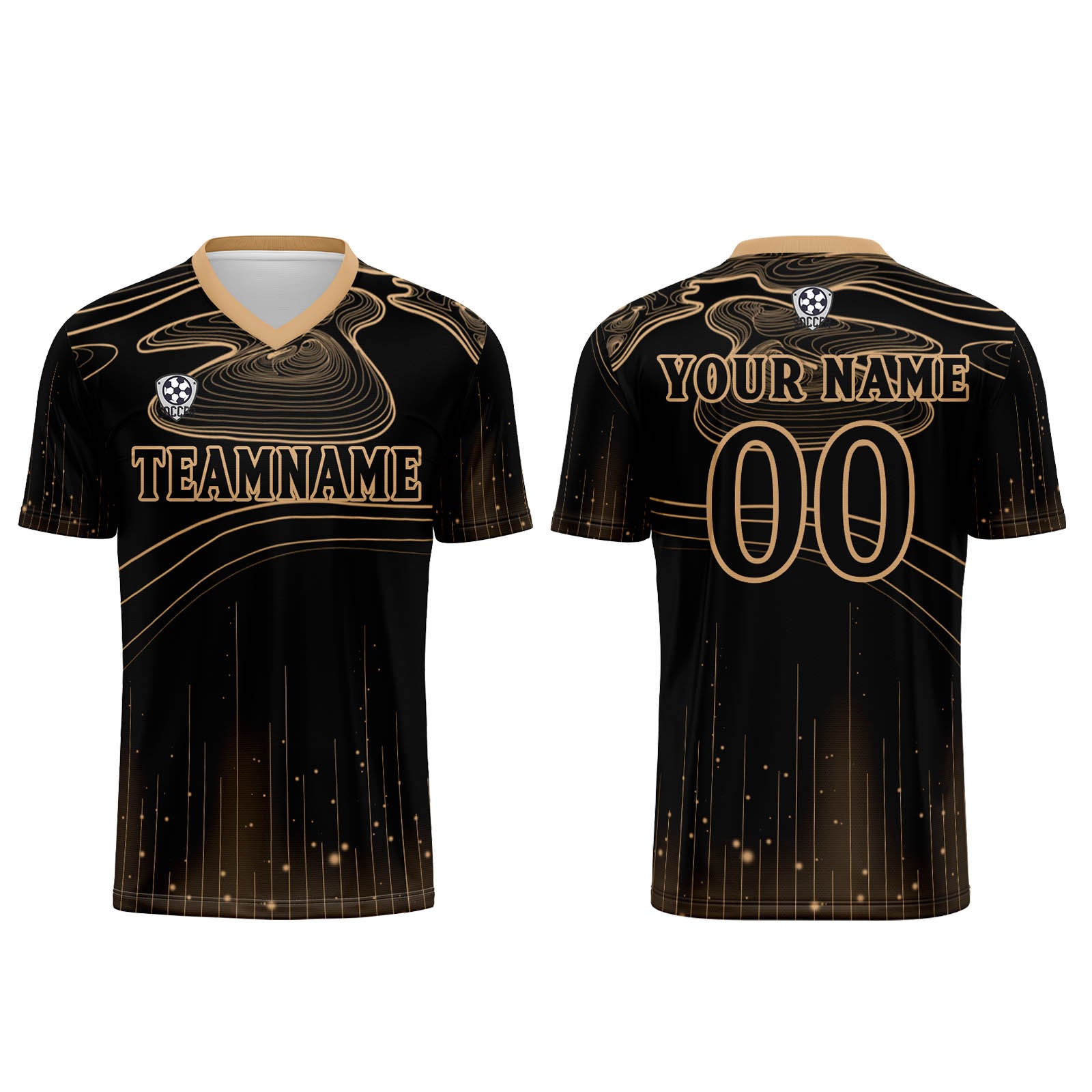 Custom Black Light Brown Soccer Jerseys for Men Women Personalized Soccer Uniforms for Adult and Kid enthsush