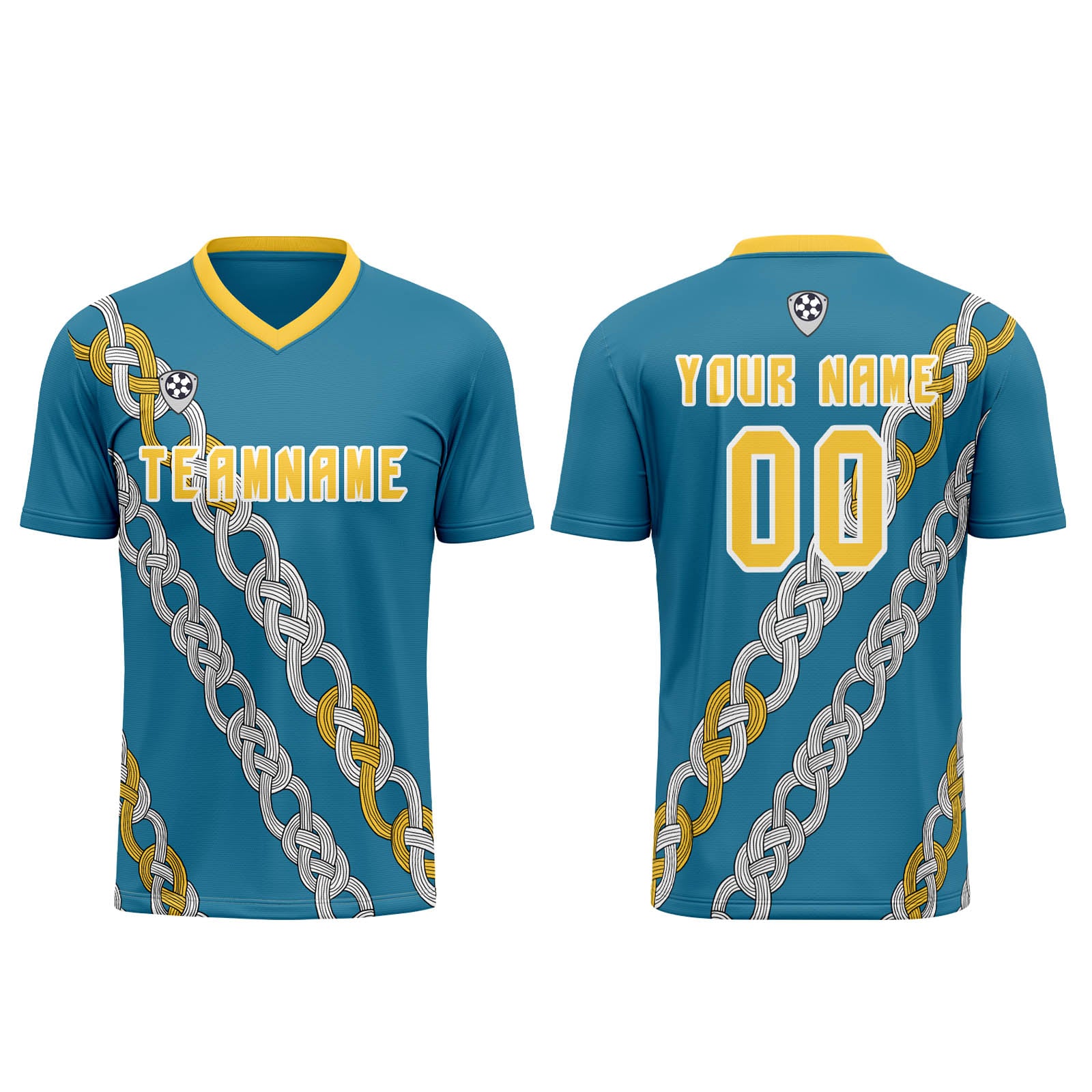 Custom Blue Yellow Soccer Jerseys for Men Women Personalized Soccer Uniforms for Adult and Kid enthsush