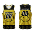 Custom Black Yellow Basketball Jersey Uniform Suit Printed Your Logo Name Number enthsush
