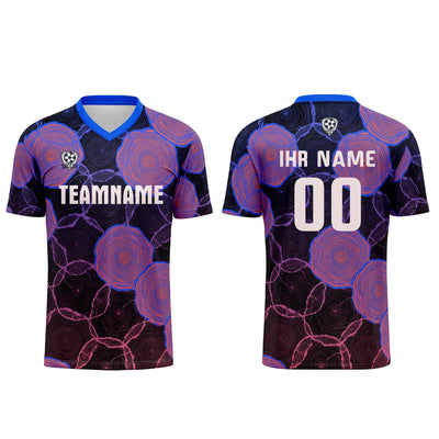 Custom Blue Purple Jerseys for Men Women Personalized Soccer Uniforms for Adult and Kid enthsush