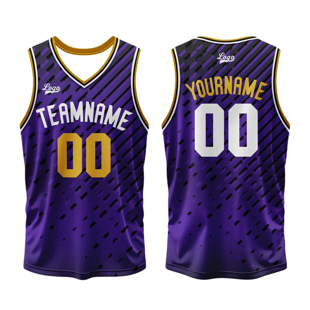 Custom Purple Basketball Jersey Uniform Suit Printed Your Logo Name Number enthsush
