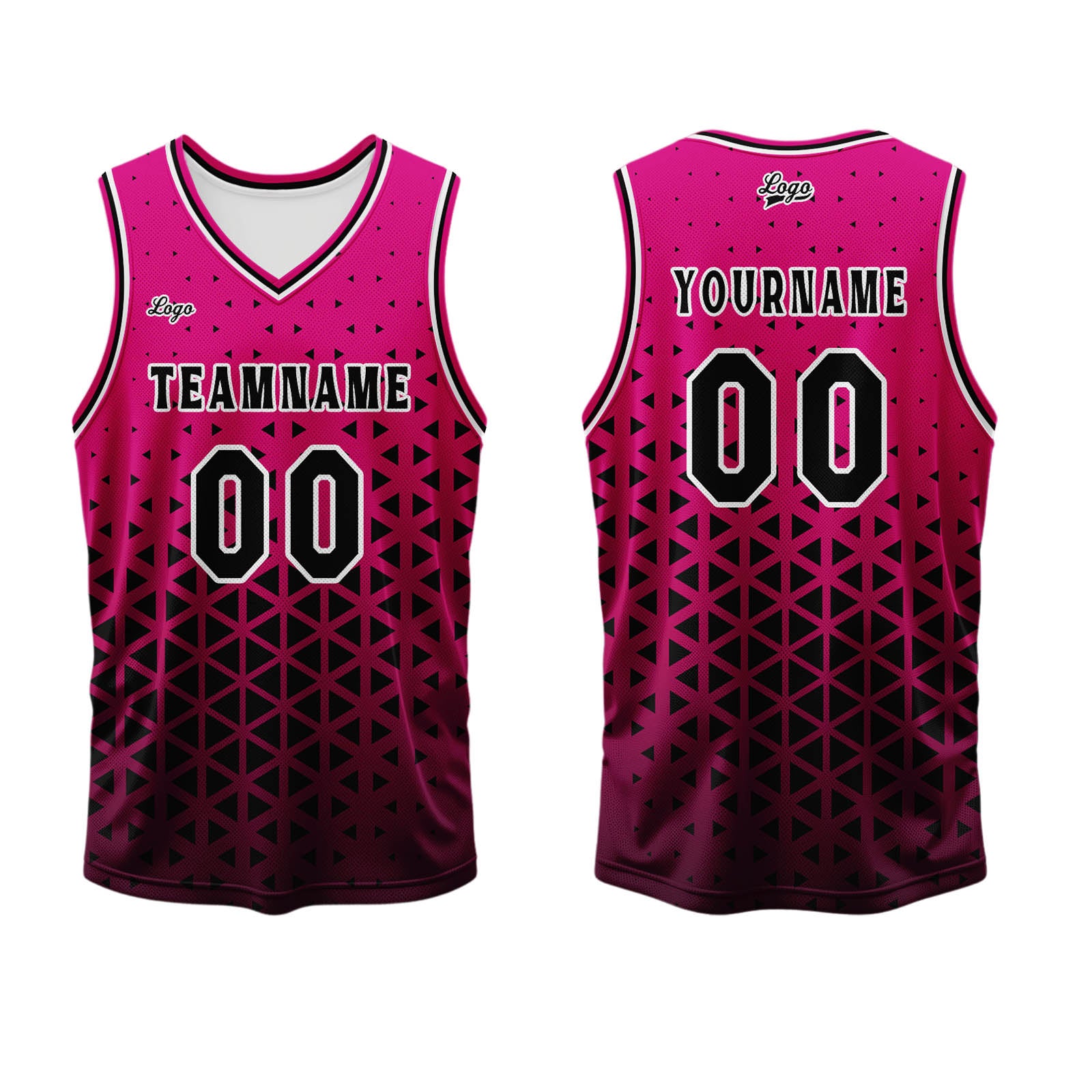 Custom Pink Black Basketball Jersey Uniform Suit Printed Your Logo Name Number enthsush