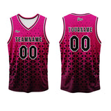Custom Pink Black Basketball Jersey Uniform Suit Printed Your Logo Name Number