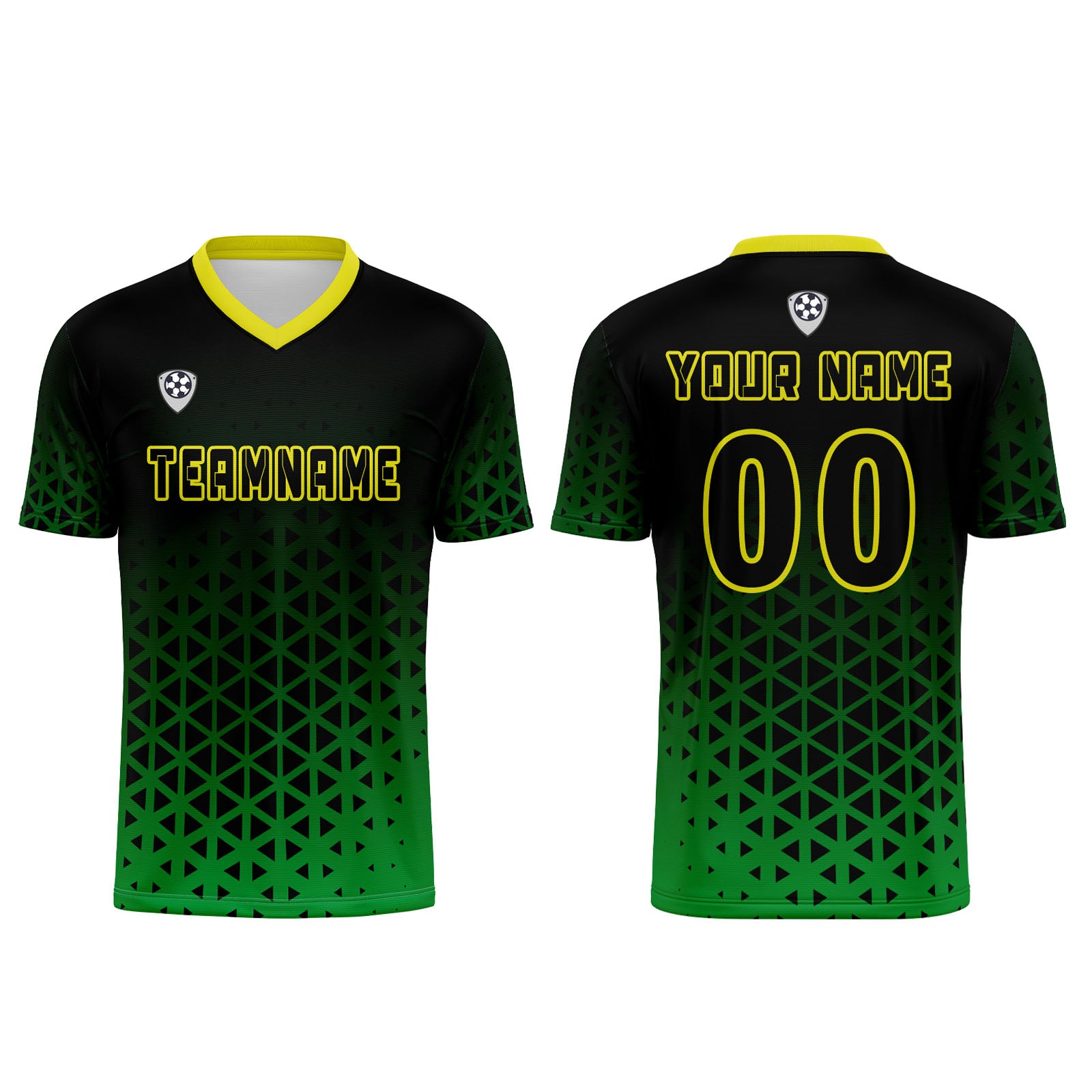 Custom Green Yellow Jerseys for Men Women Personalized Soccer Uniforms for Adult and Kid enthsush
