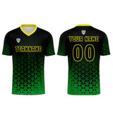 Custom Green Yellow Jerseys for Men Women Personalized Soccer Uniforms for Adult and Kid