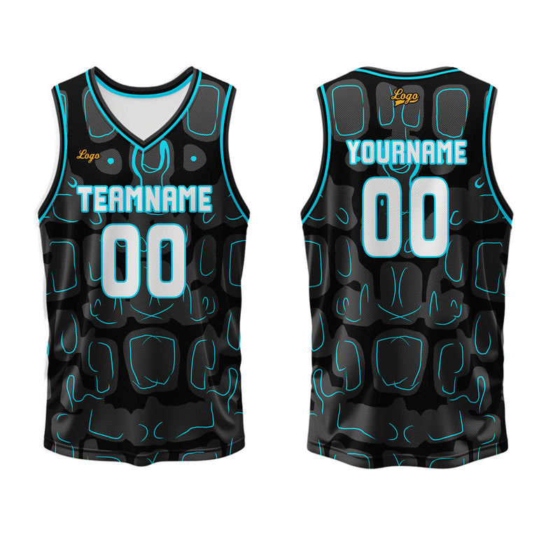 Custom Blue Basketball Jersey Uniform Suit Printed Your Logo Name Number