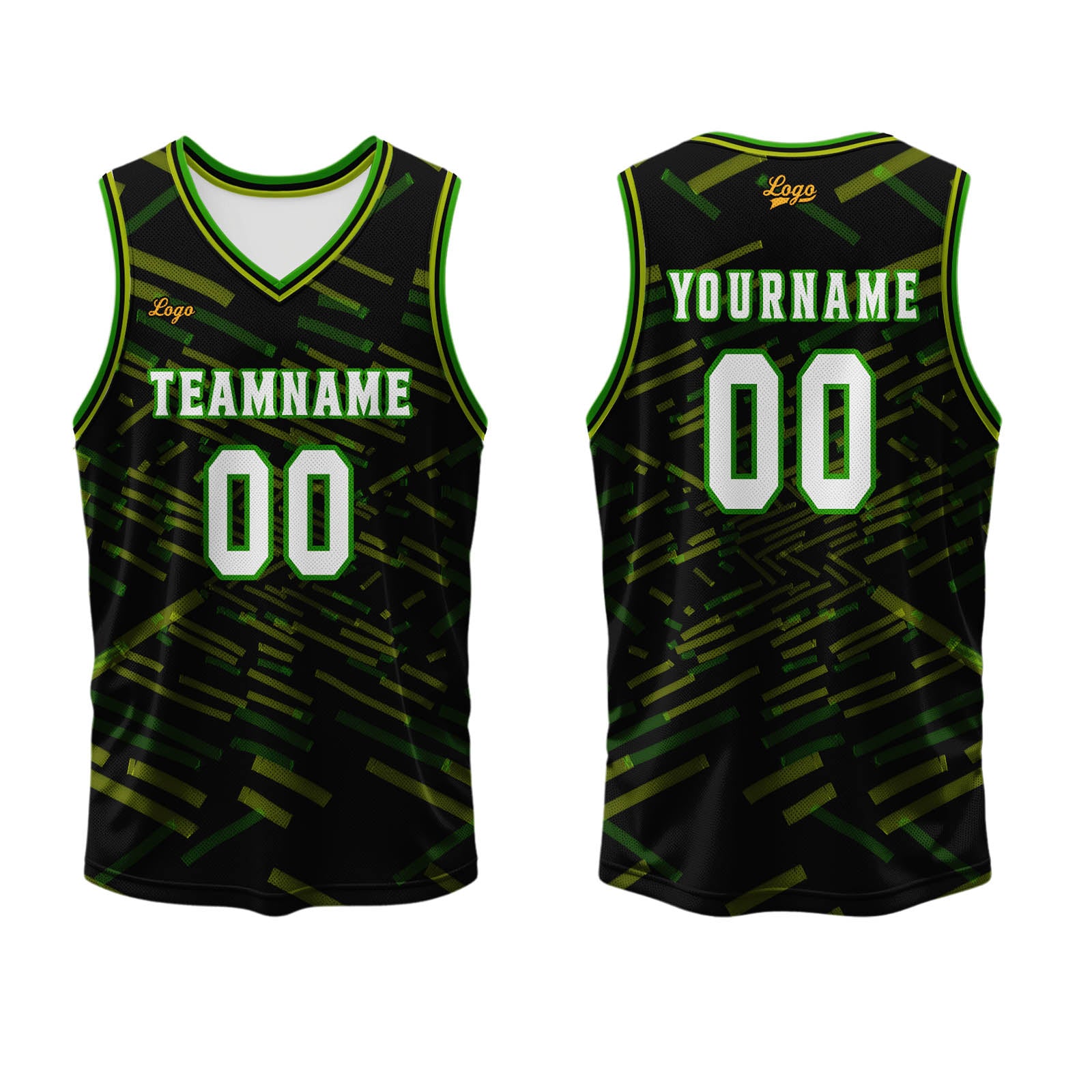 Custom Black Green Basketball Jersey Uniform Suit Printed Your Logo Name Number enthsush