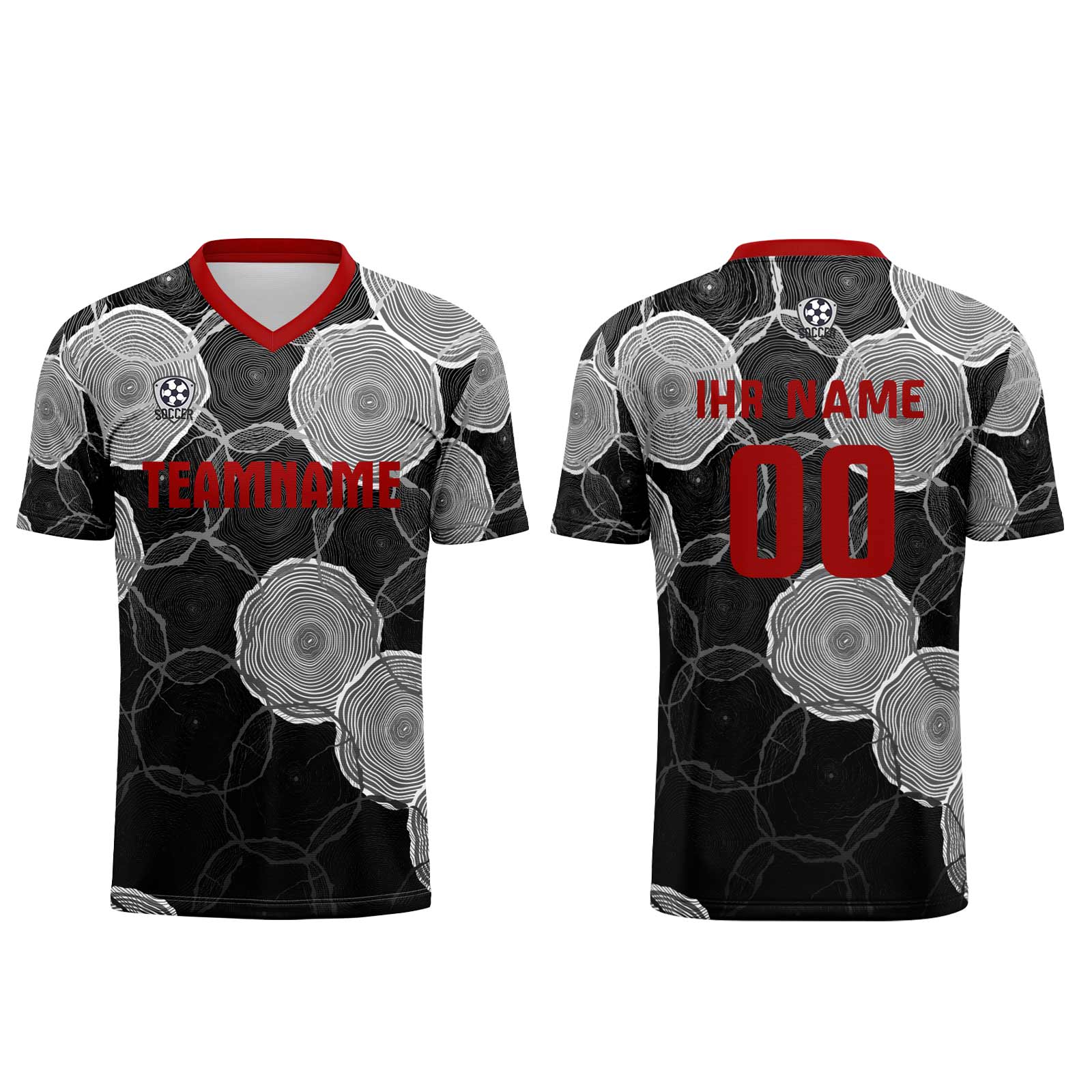 Custom Red Ash Jerseys for Men Women Personalized Soccer Uniforms for Adult and Kid enthsush