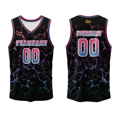 Custom Pink Blue Basketball Jersey Uniform Suit Printed Your Logo Name Number enthsush