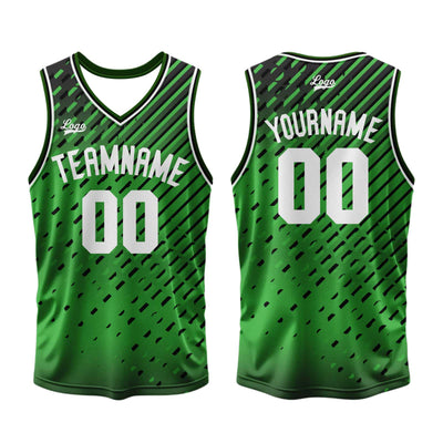 Custom Green Basketball Jersey Uniform Suit Printed Your Logo Name Number enthsush