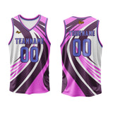 Custom Pink Purple Basketball Jersey Uniform Suit Printed Your Logo Name Number