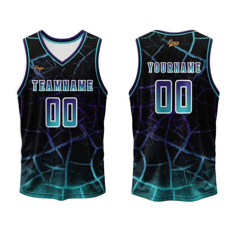 Custom Blue Violet Basketball Jersey Uniform Suit Printed Your Logo Name Number