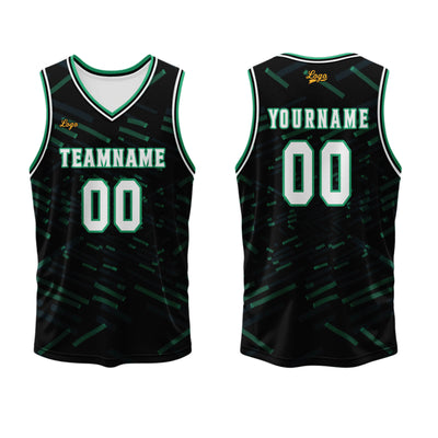 Custom Black Dark Green Basketball Jersey Uniform Suit Printed Your Logo Name Number enthsush