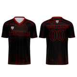 Custom Black Red Soccer Jerseys for Men Women Personalized Soccer Uniforms for Adult and Kid