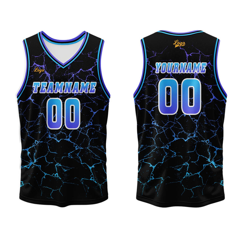 Custom Blue Purple Basketball Jersey Uniform Suit Printed Your Logo Name Number