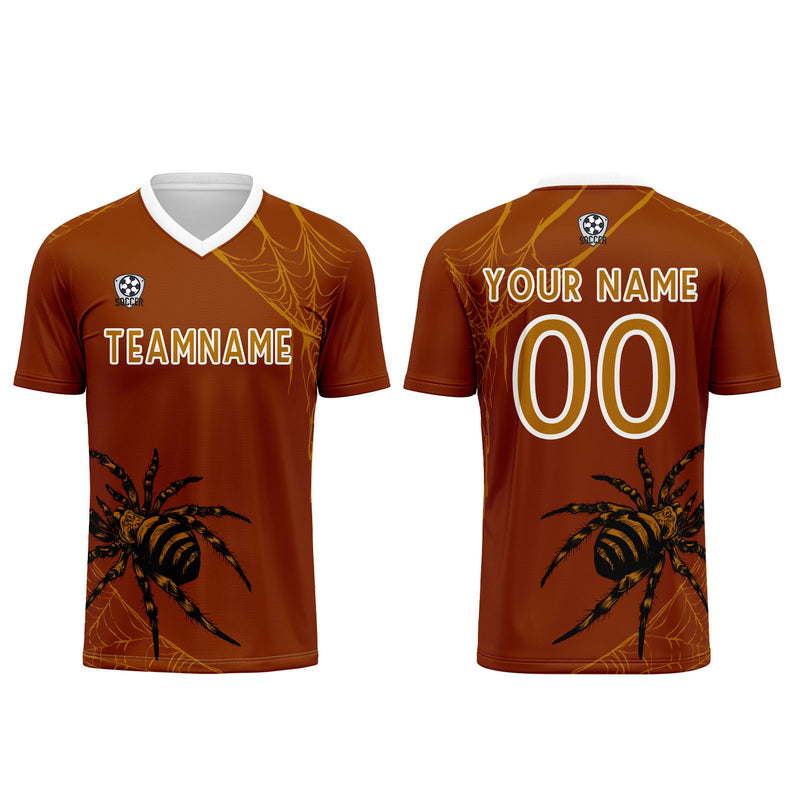 Custom Orange Jerseys for Men Women Personalized Soccer Uniforms for Adult and Kid