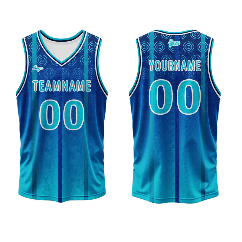 Custom Blue Basketball Jersey Uniform Suit Printed Your Logo Name Number
