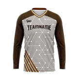 Custom Brown Basketball Soccer Football Shooting Long T-Shirt for Adults and Kids