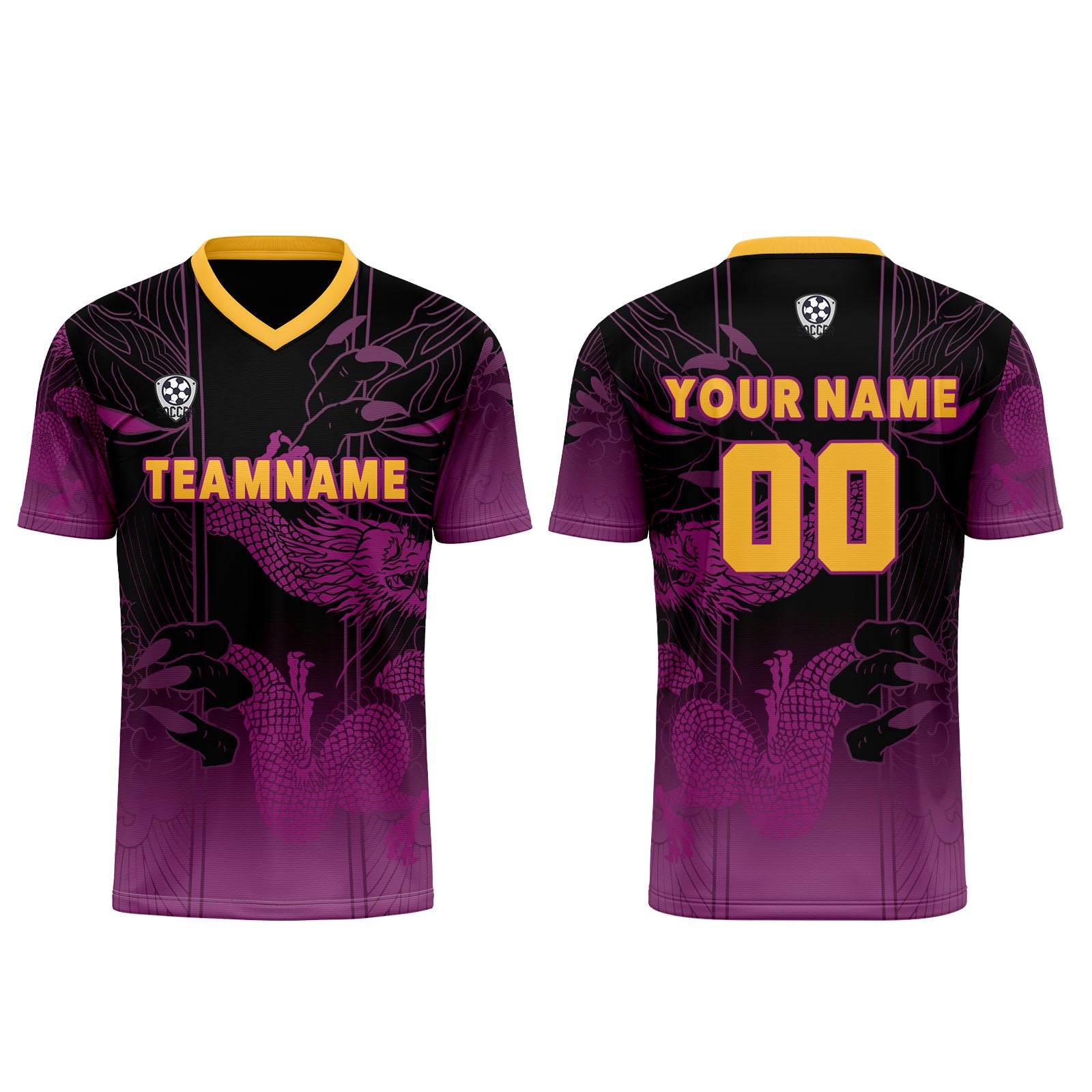 Custom Purple Orange Jerseys for Men Women Personalized Soccer Uniforms for Adult and Kid enthsush