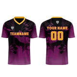 Custom Purple Orange Jerseys for Men Women Personalized Soccer Uniforms for Adult and Kid