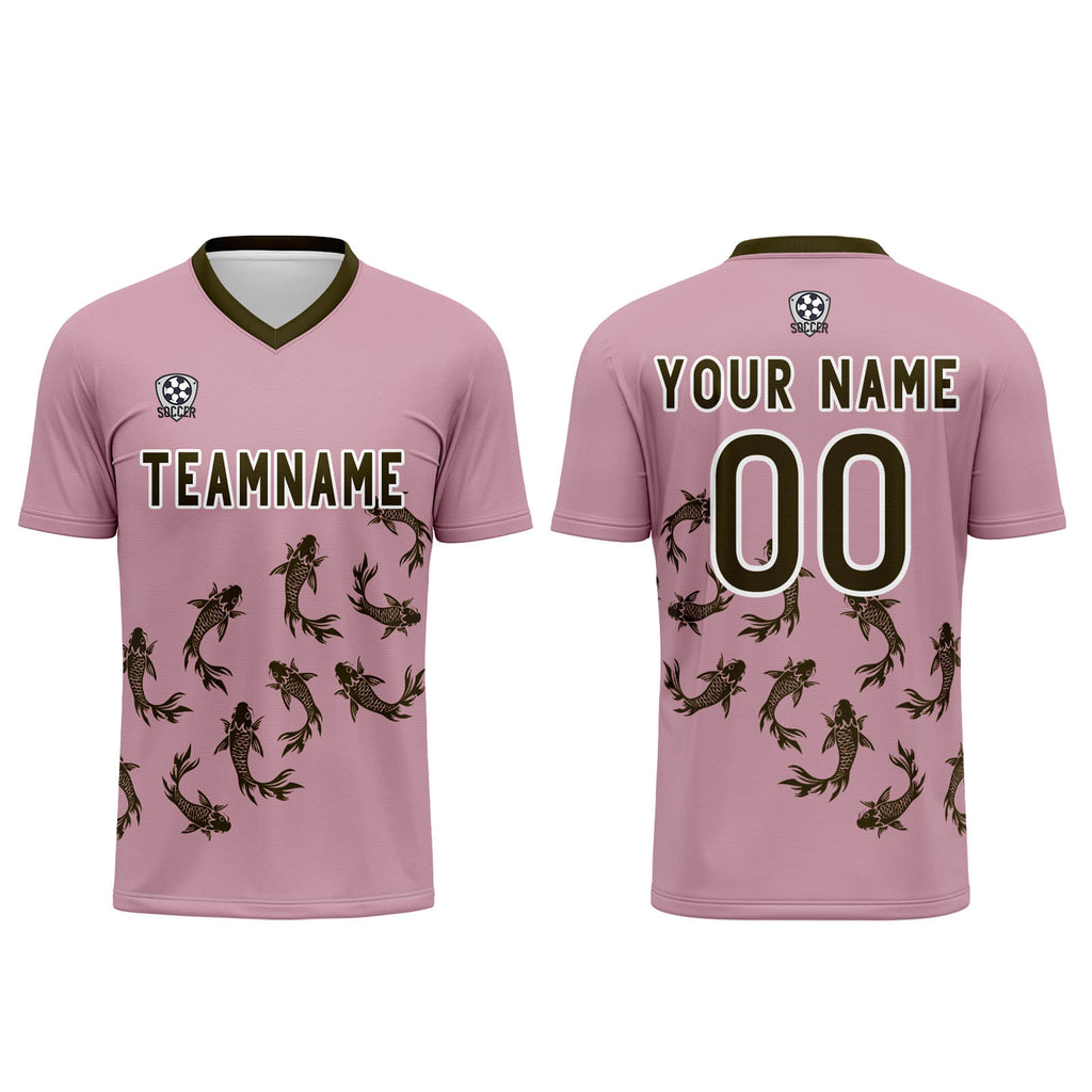 Custom Pink Jerseys for Men Women Personalized Soccer Uniforms for Adult and Kid enthsush