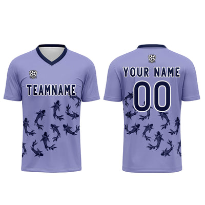 Custom Light Purple Jerseys for Men Women Personalized Soccer Uniforms for Adult and Kid enthsush