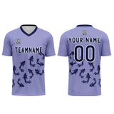 Custom Light Purple Jerseys for Men Women Personalized Soccer Uniforms for Adult and Kid