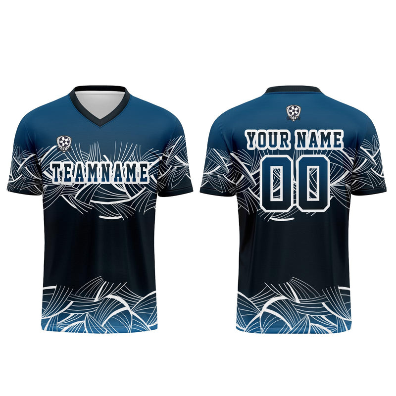 Custom Blue Jerseys for Men Women Personalized Soccer Uniforms for Adult and Kid