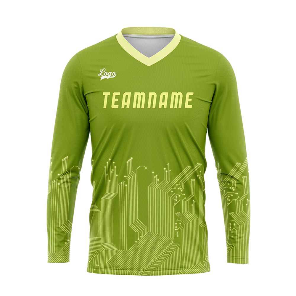 Custom Grass Green White Basketball Soccer Football Shooting Long T-Shirt for Adults and Kids enthsush