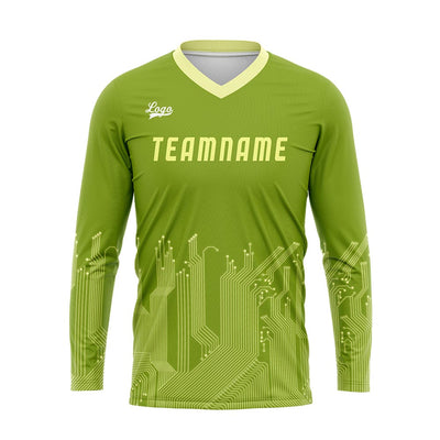 Custom Grass Green White Basketball Soccer Football Shooting Long T-Shirt for Adults and Kids enthsush