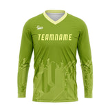 Custom Grass Green White Basketball Soccer Football Shooting Long T-Shirt for Adults and Kids