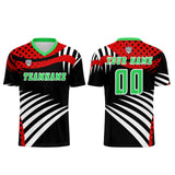 Custom Red Green Jerseys for Men Women Personalized Soccer Uniforms for Adult and Kid