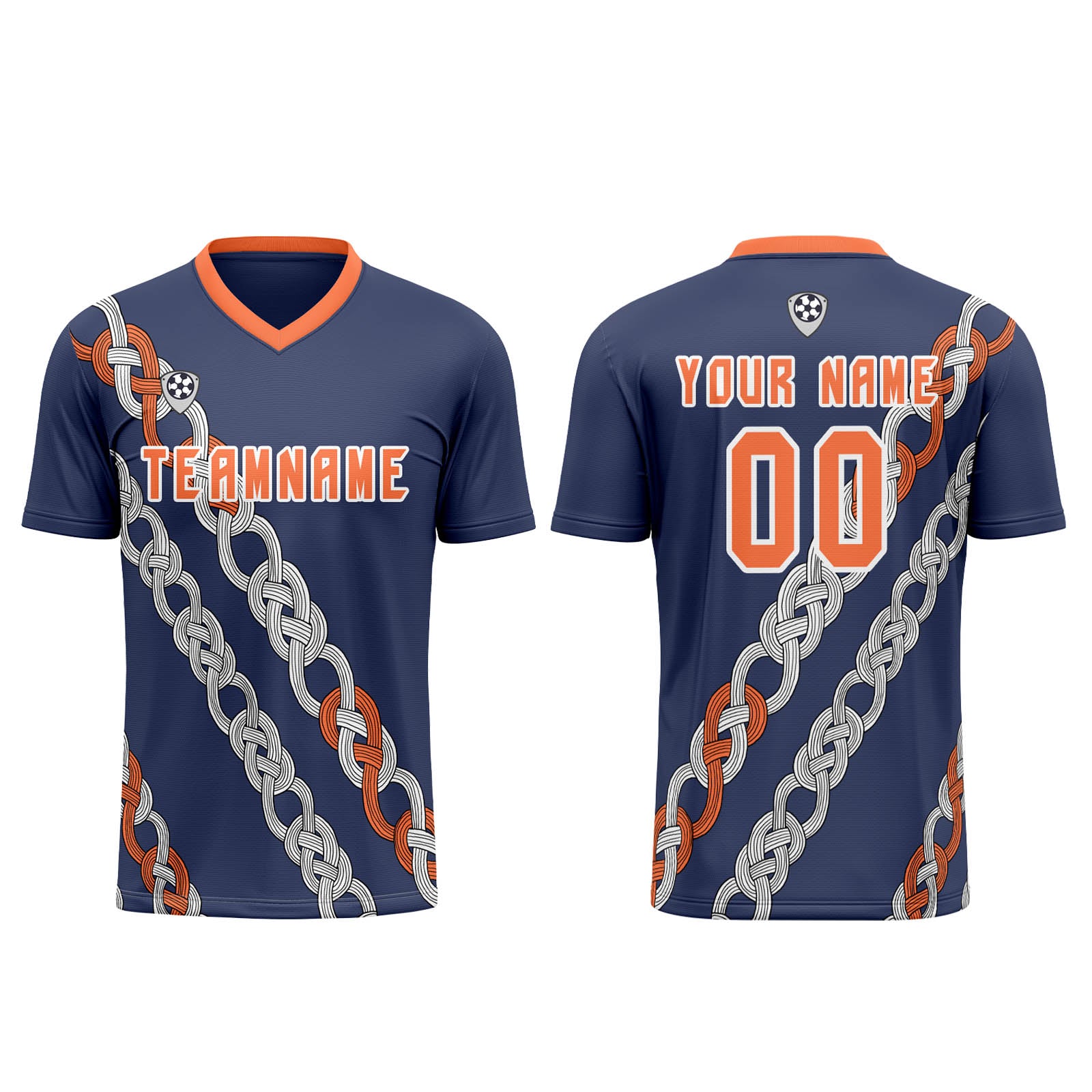 Custom Blue Orange Soccer Jerseys for Men Women Personalized Soccer Uniforms for Adult and Kid enthsush
