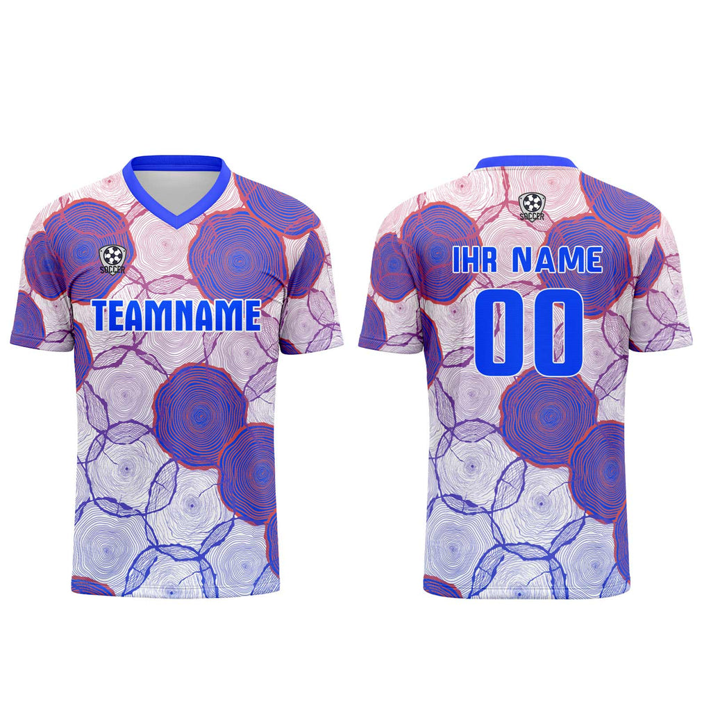 Custom White Blue Orange Jerseys for Men Women Personalized Soccer Uniforms for Adult and Kid enthsush