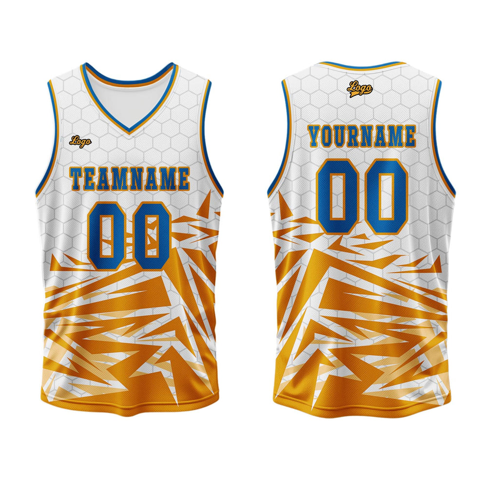 Custom Orange Blue Basketball Jersey Uniform Suit Printed Your Logo Name Number enthsush