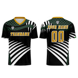Custom Green Yellow Jerseys for Men Women Personalized Soccer Uniforms for Adult and Kid