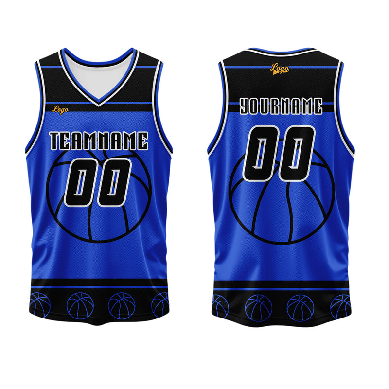 Custom White Blue Basketball Jersey Uniform Suit Printed Your Logo Name Number