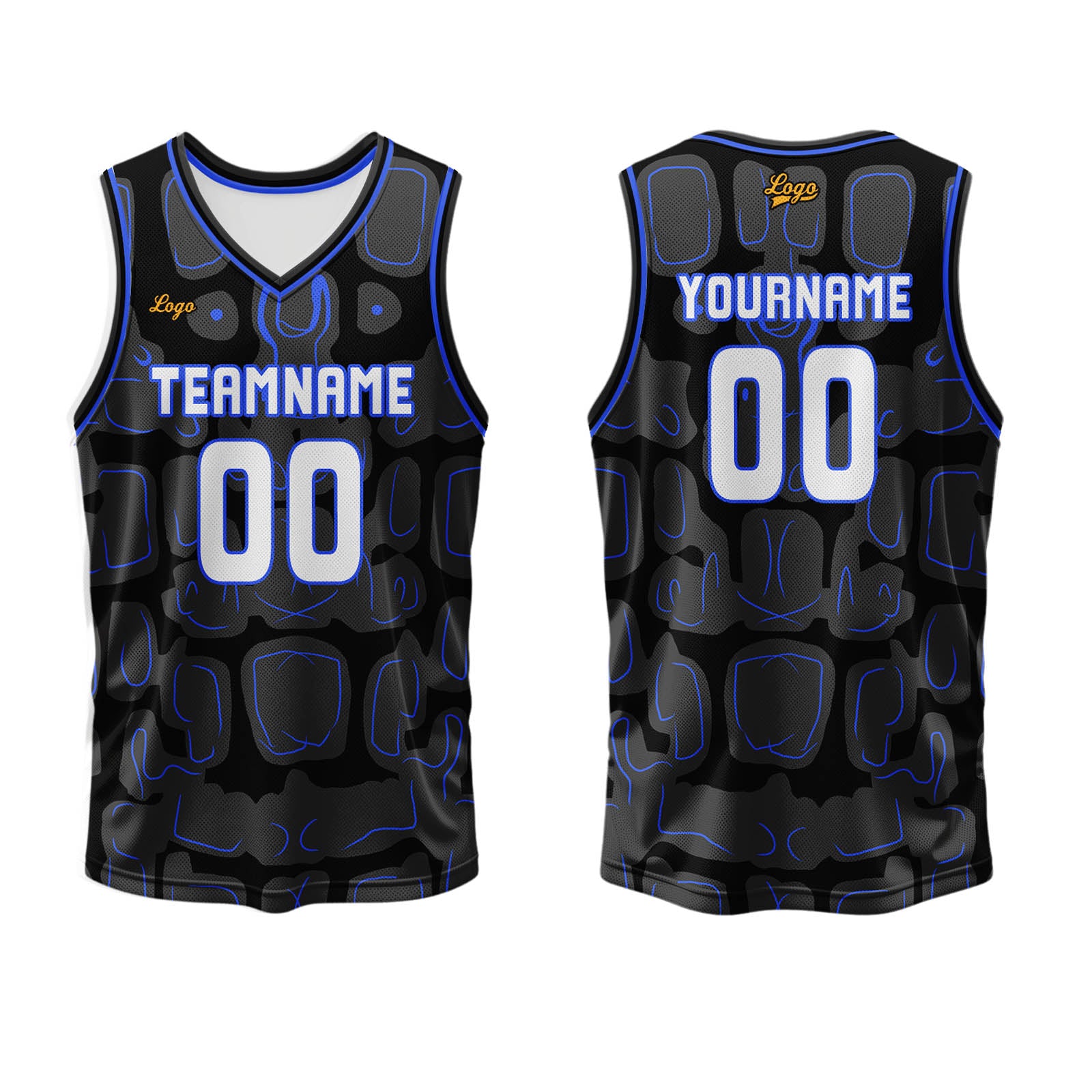 Custom Azure Basketball Jersey Uniform Suit Printed Your Logo Name Number enthsush
