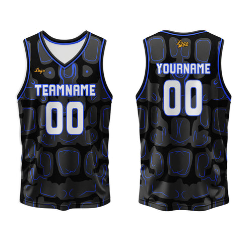 Custom Azure Basketball Jersey Uniform Suit Printed Your Logo Name Number enthsush