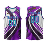 Custom Violet Blue Basketball Jersey Uniform Suit Printed Your Logo Name Number