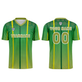 Custom Yellow Green Jerseys for Men Women Personalized Soccer Uniforms for Adult and Kid