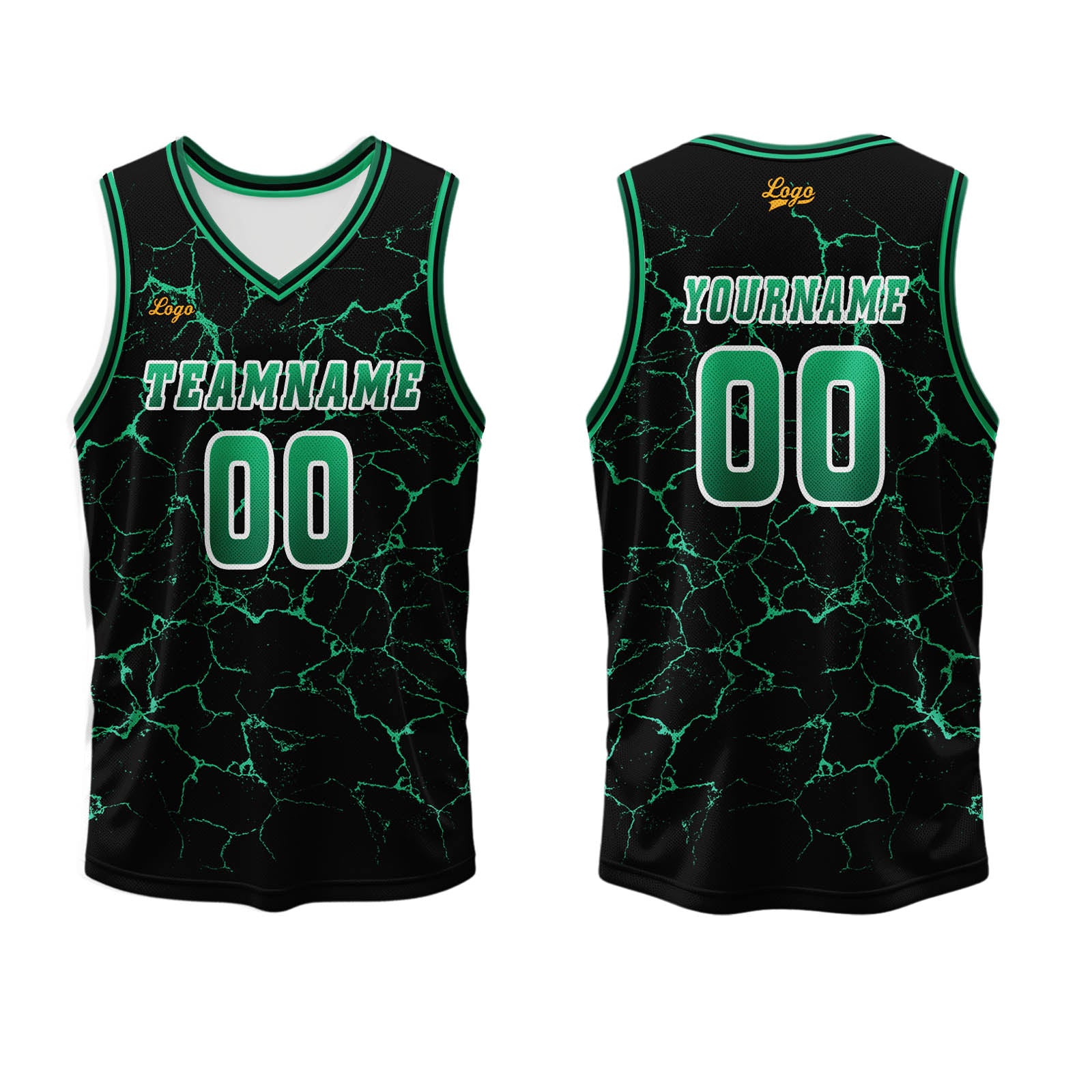 Custom Green Basketball Jersey Uniform Suit Printed Your Logo Name Number enthsush