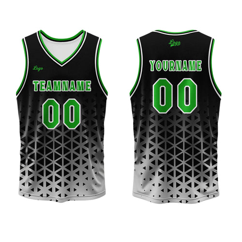 Custom  Green White Basketball Jersey Uniform Suit Printed Your Logo Name Number enthsush