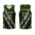 Custom Olive Green Basketball Jersey Uniform Suit Printed Your Logo Name Number enthsush